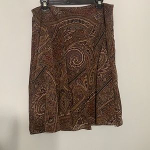 Brown Flowy Skirt
